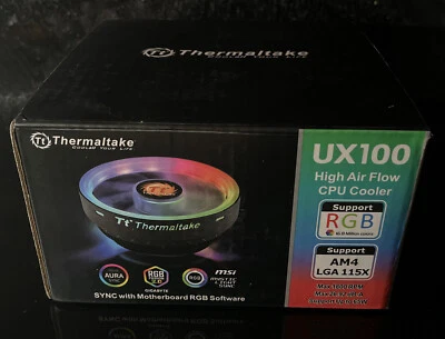 Thermaltake UX100 5V Motherboard Sync High Airflow Hydraulic Bearing CPU Cooler - Image 1 of 3