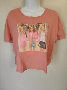 Mean Girls Camiseta Recortada Gráfica Manga Corta Rosa Película Camiseta Mediana - Imagen 1 de 2