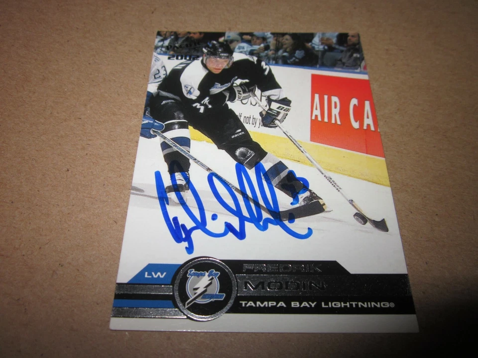 FREDRIK MODIN SIGNED AUTOGRAPHED 2002 PACIFIC CARD # 356 LIGHTNING - Image 1 of 1