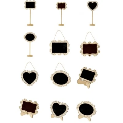 20 Pcs/Set Small Chalkboard with Stand Hanging Blackboards Writeable Blackboards - Image 1 of 4