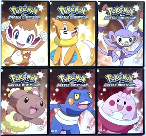 EXCELLENT POKEMON DP BATTLE DIMENTION SIX DVD'S LOT VOLUMES 1 - 6 ANIME SERIES - Imagen 1 de 4