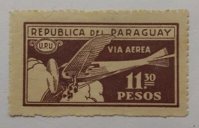 Sello de correo aéreo de Paraguay, 1929, sc#C11, como nuevo, LH, OG, genuino Foto 1 de 2