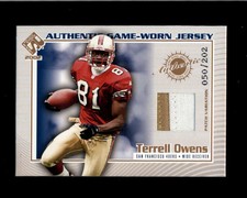 TERRELL OWENS 2002 PACIFIC PRIVATE STOCK GAME USED JERSEY PATCH #050/202 BC9262