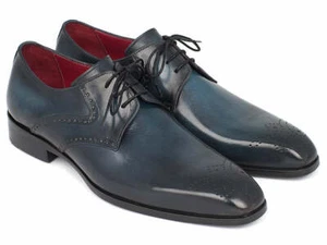 Paul Parkman Herren Navy & Blau Medaillon Zehe Derby Schuhe (ID#6584-NAVY) - Bild 1 von 1