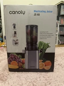 Canoly JE-60 Silver/Black 350W DC Motor Corded Electric Masticating Juicer - Picture 1 of 2