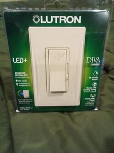 LUTRON DIVA LED DIMMER SWITCH, DVWCL-153PH-LA, LIGHT ALMOND, SINGLE-POLE/3-WAY - Picture 1 of 2