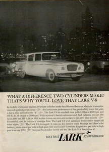 1960 Studebaker Lark 180 HP V-8 Rugged Economical Sedan Photo Original Print Ad - Picture 1 of 2