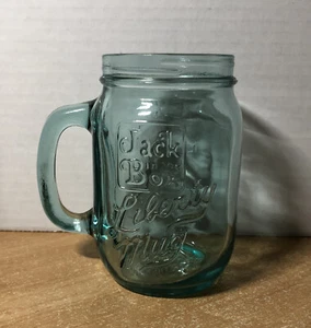 Jack in the Box Turquoise Glass Liberty Bell Mug with Handle 1776 -1976 4 5/8' - Picture 1 of 11