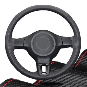 DIY Carbon Fiber Car Steering Wheel Cover For Volkswagen VW Golf 6 Mk6 Polo MK5 - Picture 1 of 26
