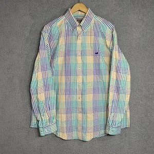 Southern Marsh Shirt Men's Size XL Everett Gingham Dress Shirt Button-Down LSU - Picture 1 of 7
