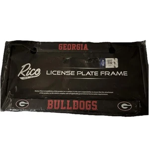 Georgia Bulldogs Black Chrome Metal License Plate Frame ~ Read Please - Picture 1 of 4