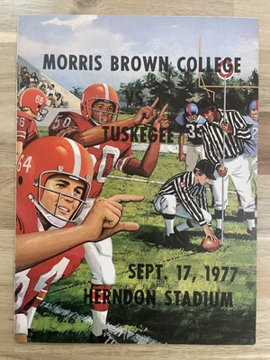Sept. 17, 1977 Morris Brown College vs. Tuskegee College Football Game Program - Image 1 of 4