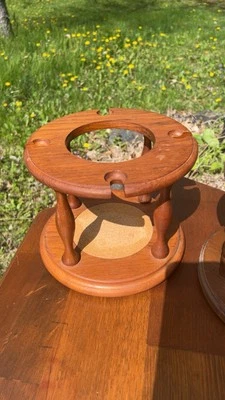 Vintage Goodwood (Teak) Glass and Wine Holder  - Image 1 of 4