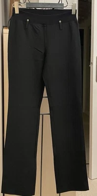 JOLI PANTALON EPAIS COP COPINE T38 NOIR TAILLE ELASTIQUE RIVETS SIGLES - Photo 1/4