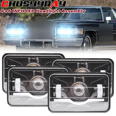 Faros LED de 4x6"" Hi-Lo con DRL para Cadillac Fleetwood DeVille 1975-86 4 un. Foto 1 de 4