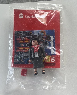 PLAYMOBIL® Sparkassen Mitarbeiterin + Sparbuch , NEU OVP Sonderfigur Werbefigur