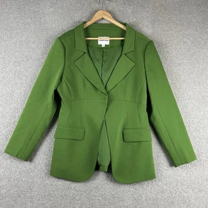Country Road Blazer Jacket Women's 16 Green Tailored Wool Blend Lined Ladies - Foto 1 di 9