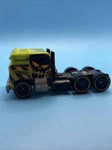 Vintage 2013 Hot Wheels Black Death Skull Caged Cargo Hauler Truck Original Old - Picture 1 of 5