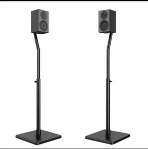 Universal Speaker Stands 30"-39.1" Adjustable for Satellite & Bookshelf Speakers - Picture 1 of 8