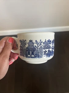 Vintage England Churchill Blue Willow Coffee Mug. Used - Picture 1 of 3