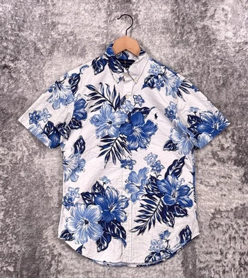 Camisa Polo Ralph Lauren Pequeña Para Hombres Aloha Hawaiana Calce Ajustado Informal Botón Foto 1 de 4
