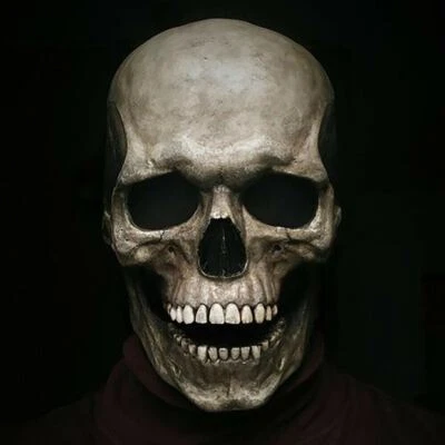 Halloween Skull Mask Full Head Helmet Movable Jaw Horror Party Pro Scary US 2022 - Image 1 of 4