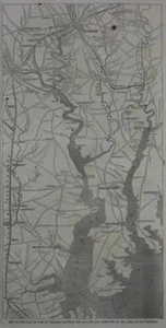 1862 Mappa Guerra Civile RICHMOND PETERSBURG SUFFOLK Virginia - Foto 1 di 1