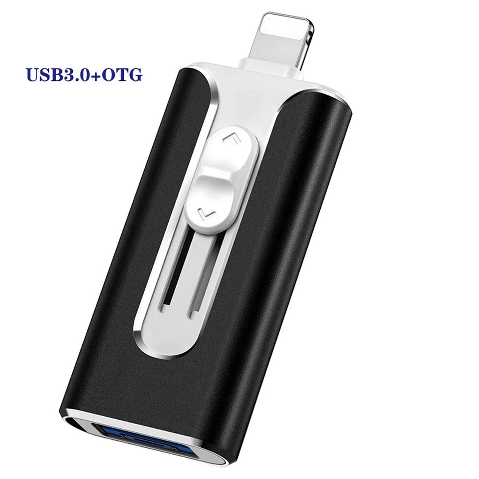 2TB 1TB 3-in-1 USB 3.0 Flash Drive Memory Storage Photo Stick For iPhone iPad PC - Image 1 of 4