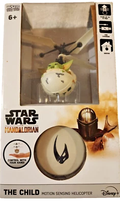 Star Wars Mandalorian Baby Yoda Infrared RC Flying Helicopter Ball (T15) - Image 1 of 2