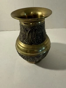 Nepalese Antique Bronze Ceremonial Amkhora Vase with Buddhist Designs Fine - Picture 1 of 11