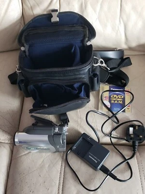 Panasonic VDR-D100EB 30x Zoom DVD Camcorder Video Camera + Bag + Accessories - Image 1 of 4