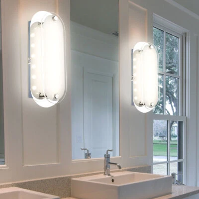 Lampada Da Parete Set Di 2 Lampade Da Cucina In Vetro Argento LED - Immagine 1 di 4