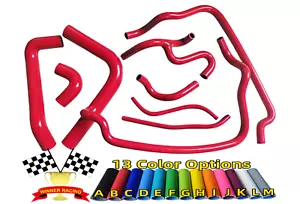 AJUSTE RADIADOR DE SILICONA RHD & MANGUERA BMW E34 530I 1987-1991,535I M30 87-95 ROJO - Imagen 1 de 5