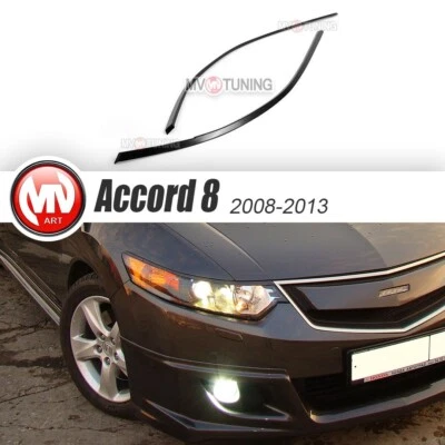 Узкие чехлы на веки фар для Honda Accord 8 / Acura TSX CU1, CU2, CW - Изображение 1 из 4