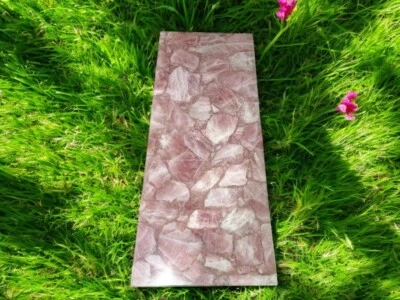 36"x22" Pink Rose Quartz Stone Dining Table Crystal Healing Gemstone Hallway Dec - Image 1 of 4