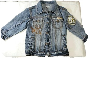 Skating Skeleton Women’s Cropped Denim Jacket Small DJ Denim - Picture 1 of 12