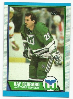 RAY FERRARO 1989-90 TOPPS CARD NM-MT+/NM-MT CONDITION HARTFORD WHALERS - Image 1 of 2