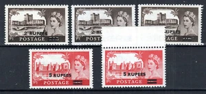 Br PA's in Eastern Arabia 1955-60 GB Castles surcharge set SG 56-57b MLH/MH - Picture 1 of 1
