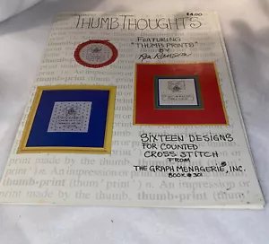 Vintage 1984 pensieri pollice impronta pollice mouse contati libro modello punto croce - Foto 1 di 7