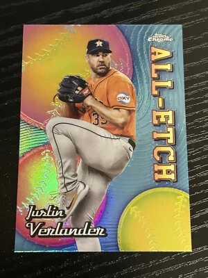 2024 Topps Chrome All Etch CAE-12 Justin Verlander, Houston Astros - Image 1 of 2