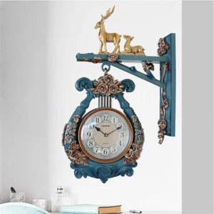 Doppelseitige Wanduhr Moderne Uhr Europäische Einfache Zweiseitige Uhr Haushalt - Bild 1 von 34