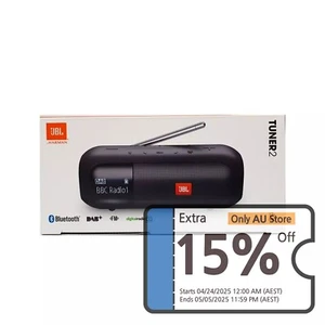JBL TUNER 2 FM Portable FM Radio & Bluetooth Speaker - Black - Picture 1 of 1