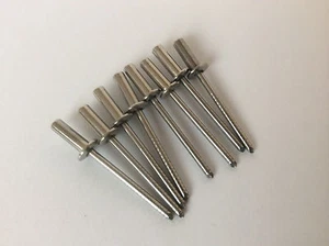 8 x Gas Tight Stainless Steel Rivets Motorcycle Exhaust Re-Packing 4mm x 10mm - Picture 1 of 1