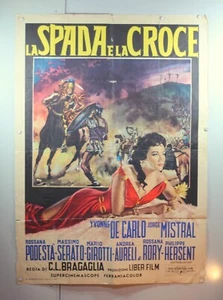 LA SPADA E LA CROCE 1958 Italian Authentic Movie Poster - 39x55" A18-6-14 - Imagen 1 de 10