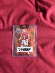 Xavier Worthy-2024 Leaf 1/1 Pre-Production Proof Chiefs - Picture 1 of 2