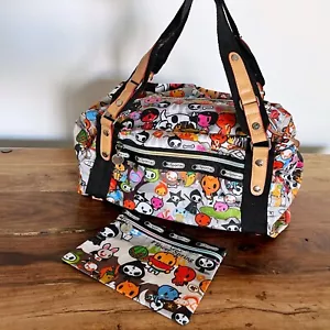 Tokidoki by LeSportsac Inferno Mini Duffel Shoulder Bag with Zipper Pouch - Picture 1 of 12