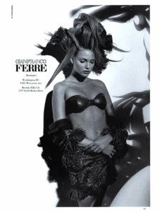 1993 Gianfranco Ferre Nadja Auermann fashion 1-page MAGAZINE AD - Picture 1 of 1