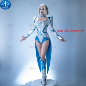 Costume Halloween regina bianca Marvel Rivals vestito Emma Grace Frost Cos tuta - Foto 1 di 19