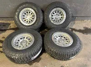17X9 BLACK RHINO PRIMM WHEELS RIMS 33" FALKEN AT4W TIRES Chevy GMC Ram 6X139.7 - Picture 1 of 11