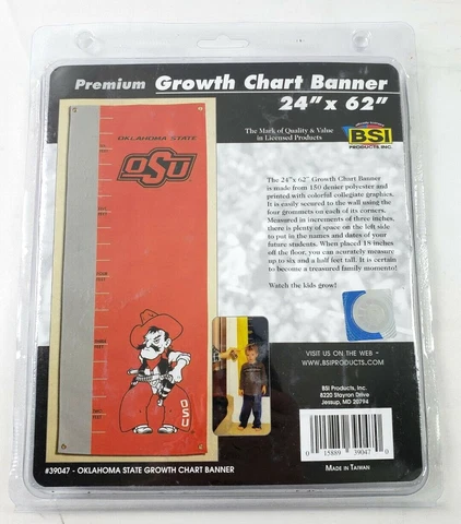 Oklahoma State Cowboys OSU 24" x 62" Premium Growth Chart Banner Cover